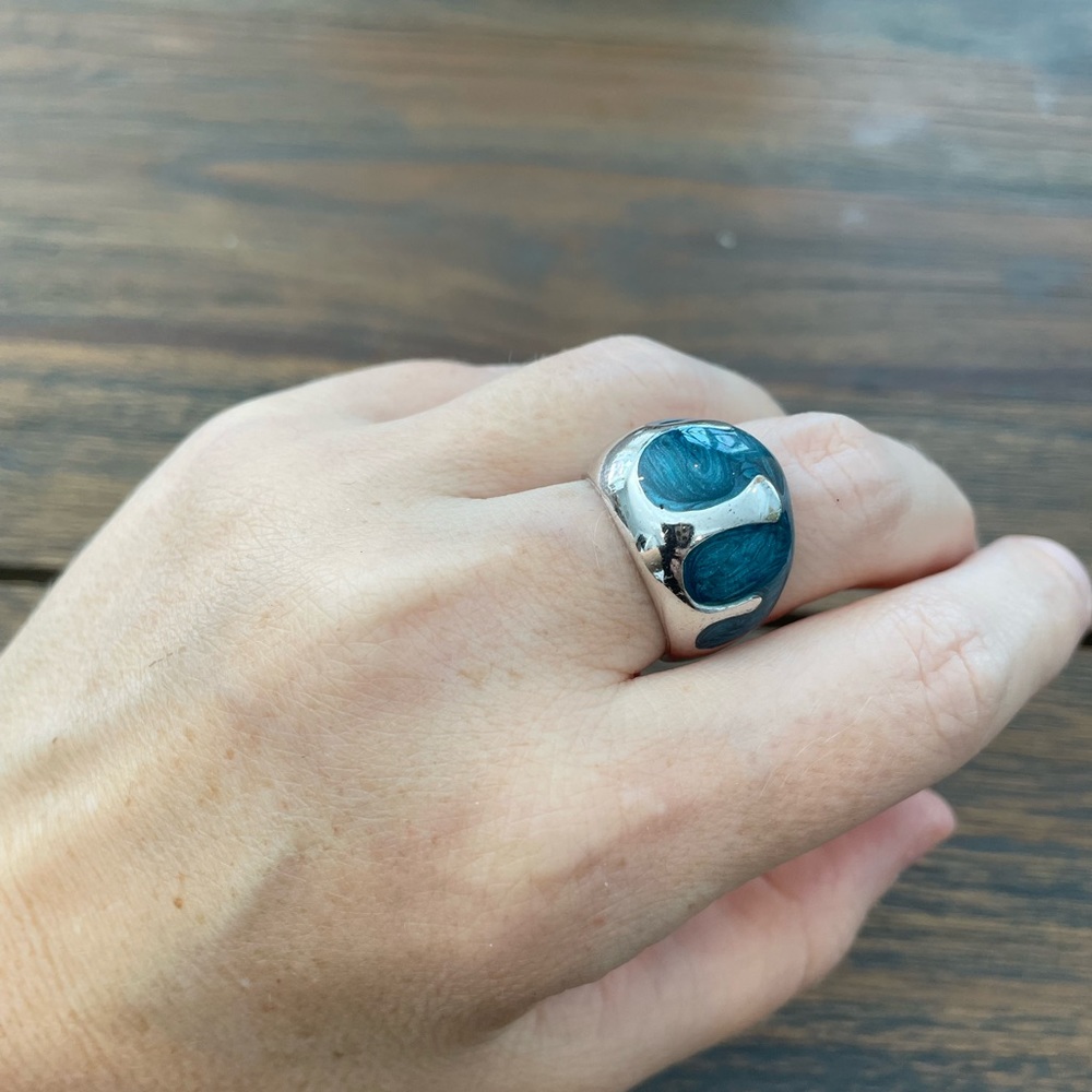 Lauren G Adam’s Sterling and enamel ring